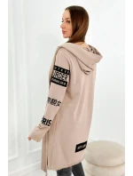 model 18980837 s nápisem tmavě béžová - K-Fashion model 18980837 s nápisem tmavě béžová - K-Fashion