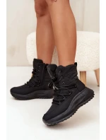 Dámské Sněhule Na Zip Big Star model 21706125 Černé - Big Star Shoes Dámské Sněhule Na Zip Big Star model 21706125 Černé - Big Star Shoes