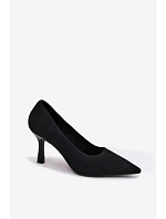 Materiálové Podpatky Lodičky Černé model 22102879 - Boto