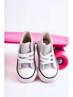 Detské vysoké tenisky strieborné Catrina Detské vysoké tenisky strieborné Catrina