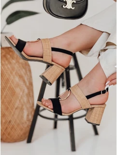 Dámské sandály na jehlovém podpatku black Dstreet model 21984599 - FashionStreet
