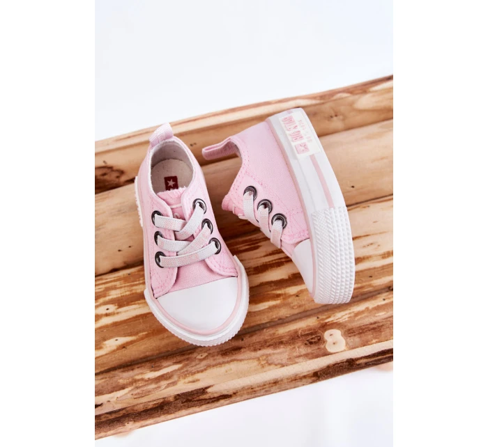 Dziecięce Materiałowe Trampki BIG STAR KK374052 Różowe