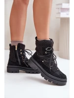 Botki Z Futerkiem Typu Baranek Czarne Merilana