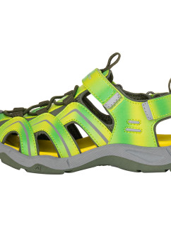 Detské sandále s reflexnými prvkami ALPINE PRO ANGUSO neónovo zelené