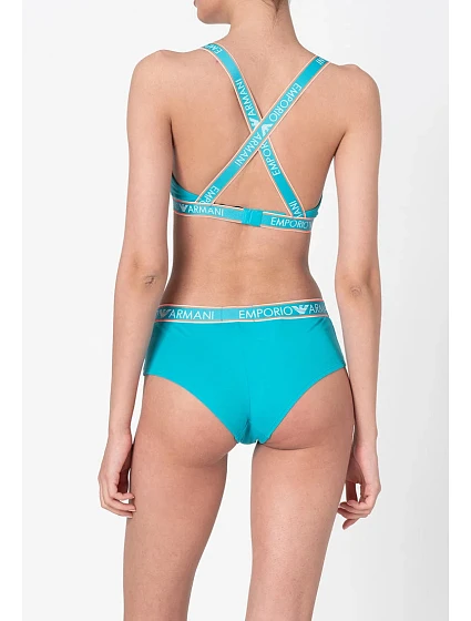 Podprsenka bez kostice  modrá  model 14658731 - Emporio Armani