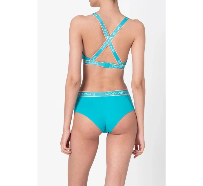 Podprsenka bez kostice 163567 0P317 00383 modrá - Emporio Armani