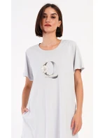 Dámské domácí šaty s krátkým rukávem Queen