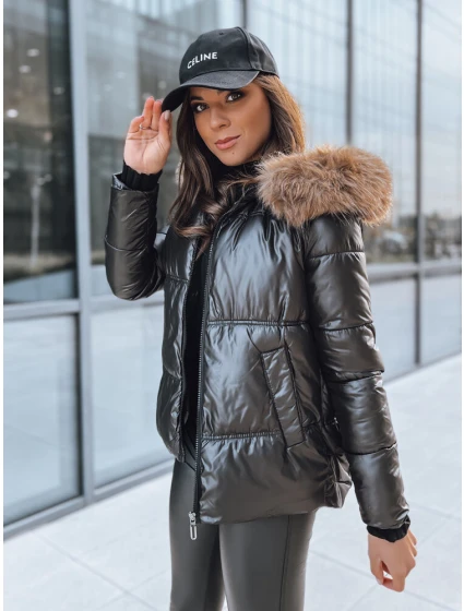 Dámská prošívaná zimní bunda černá Dstreet model 21971477 - FashionStreet