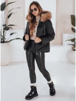 Dámska prešívaná bunda čierna FashionStreet TY5126