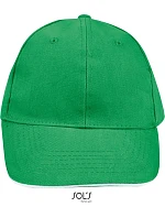 SOL'S Buffalo 6-panelová bejzbalová čiapka 25.8100 kelly green/white SOL'S Buffalo 6-panelová bejzbalová čiapka 25.8100 kelly green/white