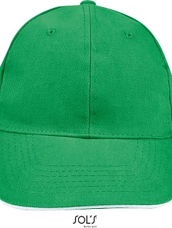 SOL'S 6 panelová baseballová kšiltovka kelly green/white model 22460863