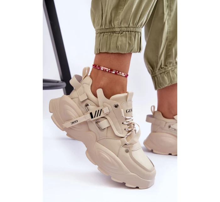 Buty Sportowe Sneakersy GOE MM2N4015 Beżowe