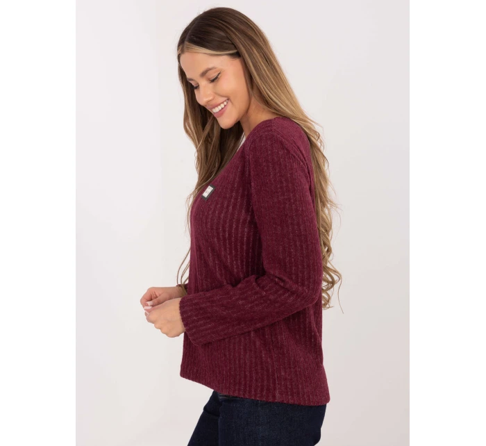 Sweter RV SW model 21782393 bordowy - FPrice