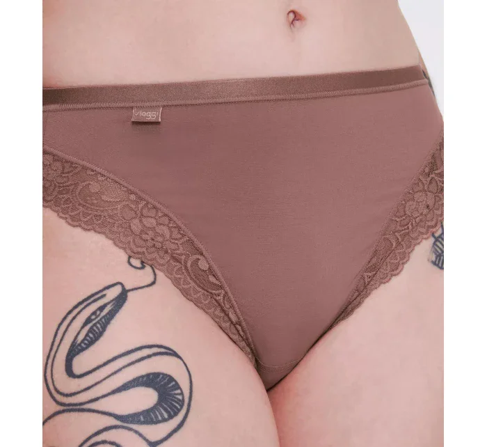 Dámske nohavičky Romance Tai - BROWN - hnedá 1141 - SLOGGI Dámske nohavičky Romance Tai - BROWN - hnedá 1141 - SLOGGI