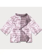 Dámske plus size sako s 3/4 rukávmi Minority špinavá ružová/floral (M23-7010-52)