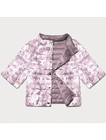 Dámske plus size sako s 3/4 rukávmi Minority špinavá ružová/floral (M23-7010-52) Dámske plus size sako s 3/4 rukávmi Minority špinavá ružová/floral (M23-7010-52)