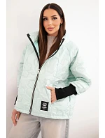 Dámská jarní prošívaná bunda s  a zipem model 22040182 - K-Fashion