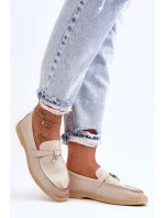 Klasyczne Mokasyny Damskie Beżowe Cortez Klasyczne Mokasyny Damskie Beżowe Cortez