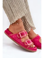 Dámské Pantofle S Přezkami A Dekorativním Fuchsie model 21696562 - Boto