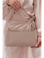 Kožená kabelka z eko kůže tmavě béžová model 22111564 - Flora&Co
