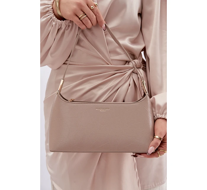 Kožená kabelka z eko kůže tmavě béžová model 22111564 - Flora&Co