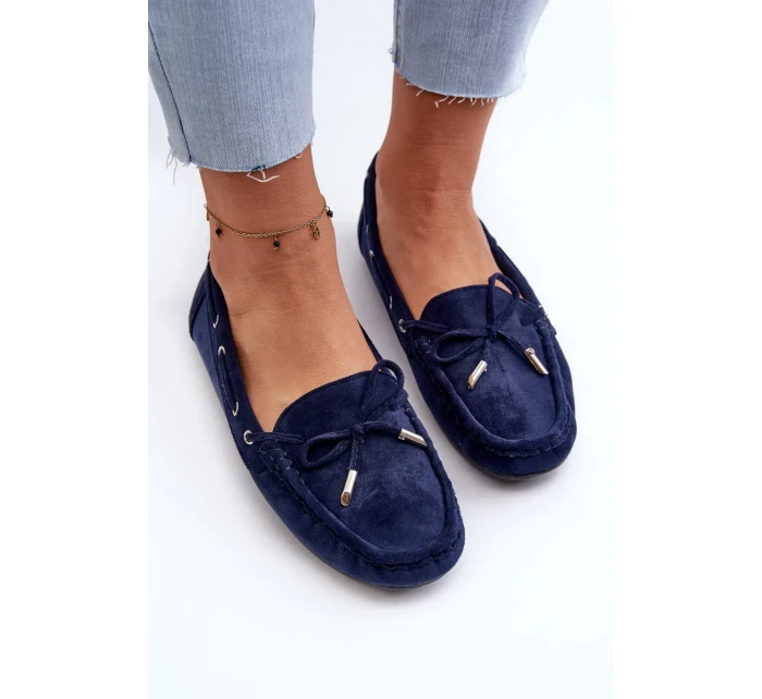 Dámske semišové mokasíny Navy Blue Si Passione