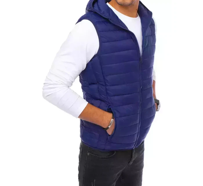 Pánska tmavomodrá vesta FashionStreet TX3938