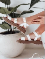 Dámske sandále s prackami SOLARIA white FashionStreet ZY0890