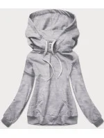 Tenká šedá dámská mikina model 17202600 - J.STYLE Tenká šedá dámská mikina model 17202600 - J.STYLE