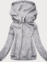 Tenká šedá dámska "klokanie" mikina (W06-2)