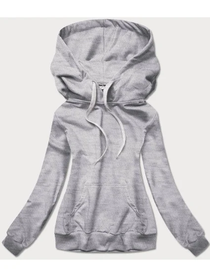 Tenká šedá dámská mikina model 17202600 - J.STYLE Tenká šedá dámská mikina model 17202600 - J.STYLE