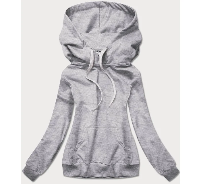 Tenká šedá dámská mikina model 17202600 - J.STYLE Tenká šedá dámská mikina model 17202600 - J.STYLE