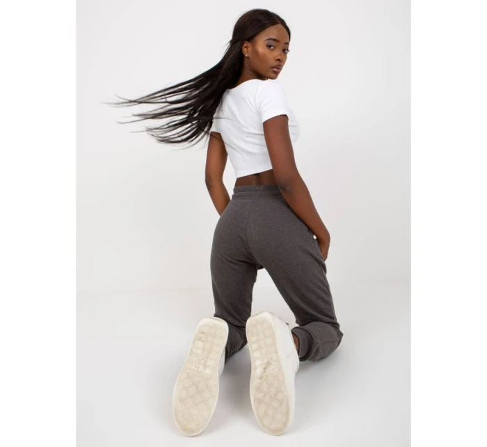 Tmavě šedé melanžové základní tepláky model 21462239 - BASIC FEEL GOOD