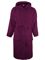Bathrobe Župan s kapucí plum model 22526790 - The One Towelling Bathrobe Župan s kapucí plum model 22526790 - The One Towelling