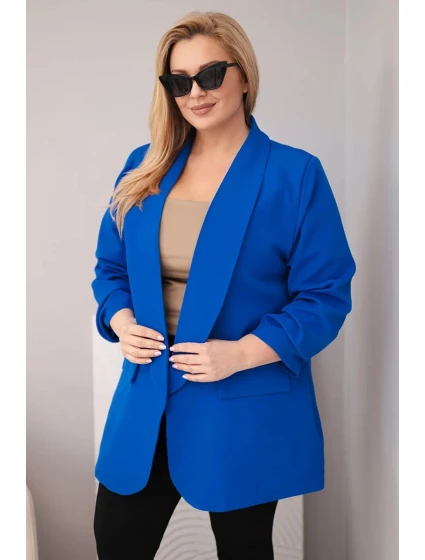 Dámska elegantná bunda nadrozmernej veľkosti Cornflower