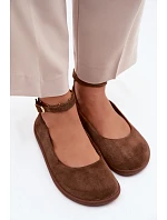 Baleríny Barefoot z přírodního semiše Zazoo 020 Hnědé
