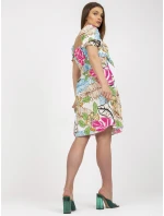 Šaty DHJ SK 15836.51 biela a modrá