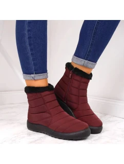 Dámske nepremokavé snehové topánky 9SN26-1467 EVE181C Burgundy - NOVINKY