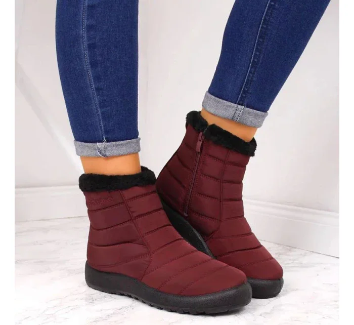 Dámske nepremokavé snehové topánky 9SN26-1467 EVE181C Burgundy - NOVINKY