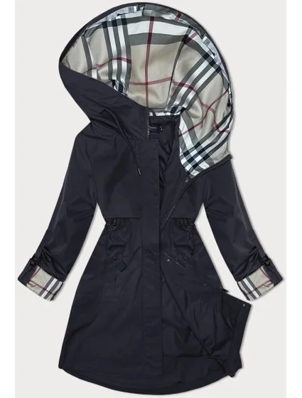 Tmavomodrá bunda parka s ozdobnou podšívkou BH Forever (BH-2401) Tmavomodrá bunda parka s ozdobnou podšívkou BH Forever (BH-2401)