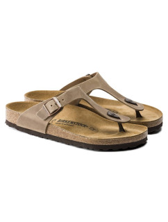 Dámske žabky Birkenstock Gizeh Oiled Leather Tabacco Brown Narrow (0943813) dámske