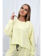 Set 2dielna mikina + nohavice žltá