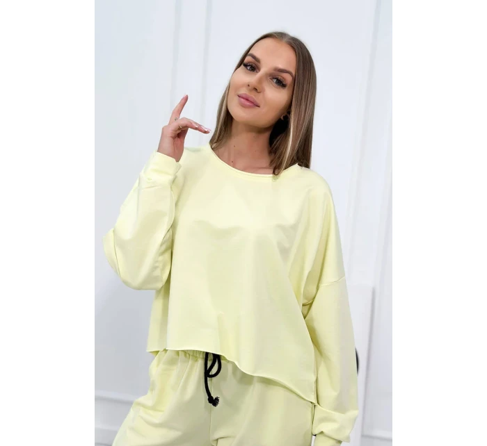 Set 2dielna mikina + nohavice žltá