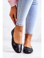 Skórzane Klasyczne Baleriny Czarne Stacee Skórzane Klasyczne Baleriny Czarne Stacee