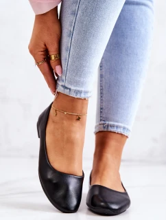 Černé klasické kožené baleríny model 21573461 - EVENTO