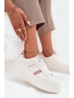 Sneakersy Damskie Na Platformie Big Star SS274346 Białe