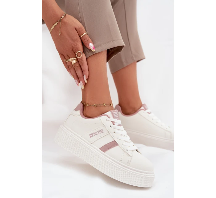Sneakersy Damskie Na Platformie Big Star SS274346 Białe