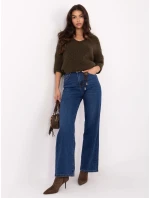 Spodnie jeans SP  ciemny niebieski model 21734287 - FPrice