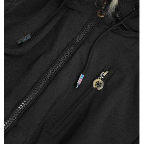 Čierna dámska zimná bunda (2010-1)
