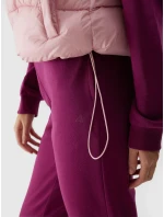 Dámska páperová vesta s výplňou zo syntetického peria 4F - ružová